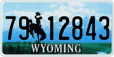 WY license plate 7912843