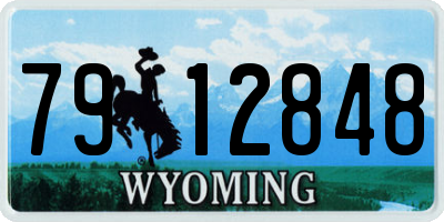 WY license plate 7912848