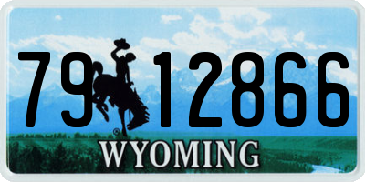 WY license plate 7912866