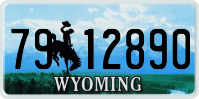 WY license plate 7912890