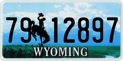 WY license plate 7912897
