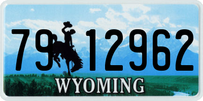 WY license plate 7912962