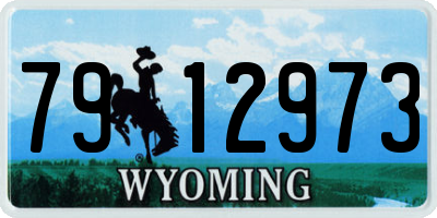 WY license plate 7912973
