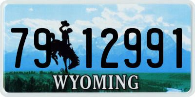 WY license plate 7912991