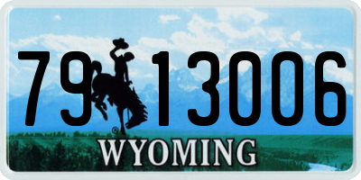 WY license plate 7913006