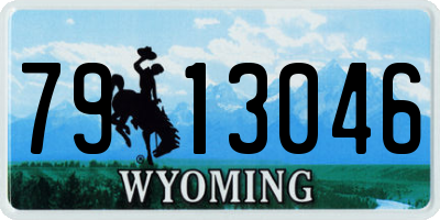 WY license plate 7913046