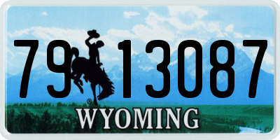 WY license plate 7913087