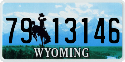 WY license plate 7913146