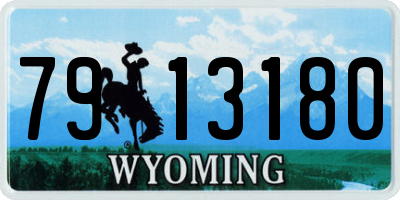 WY license plate 7913180