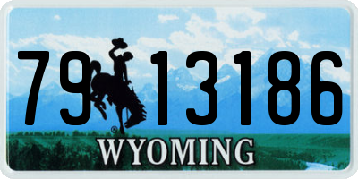 WY license plate 7913186