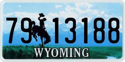 WY license plate 7913188