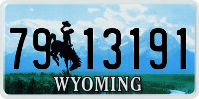 WY license plate 7913191