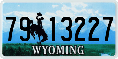 WY license plate 7913227