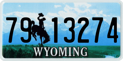 WY license plate 7913274