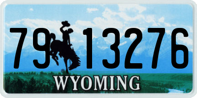 WY license plate 7913276