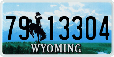 WY license plate 7913304