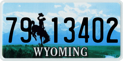WY license plate 7913402