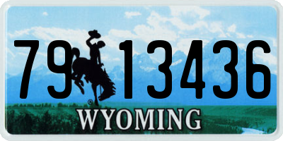 WY license plate 7913436