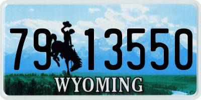 WY license plate 7913550