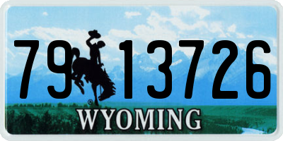 WY license plate 7913726
