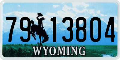 WY license plate 7913804