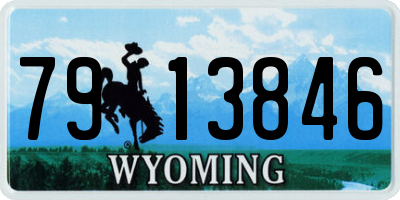 WY license plate 7913846