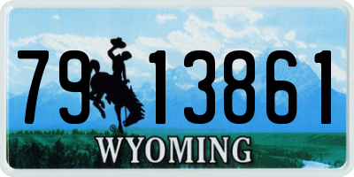 WY license plate 7913861