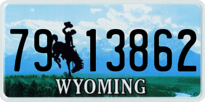 WY license plate 7913862