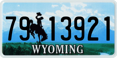 WY license plate 7913921