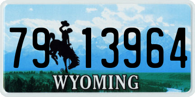 WY license plate 7913964