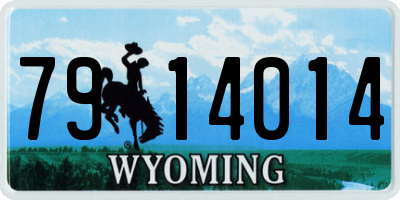WY license plate 7914014