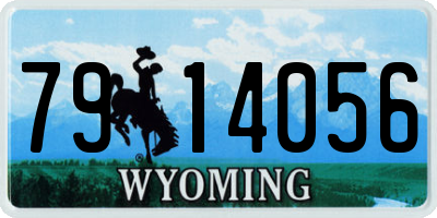 WY license plate 7914056