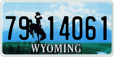 WY license plate 7914061