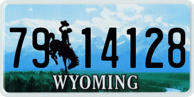 WY license plate 7914128