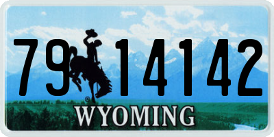 WY license plate 7914142