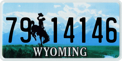 WY license plate 7914146