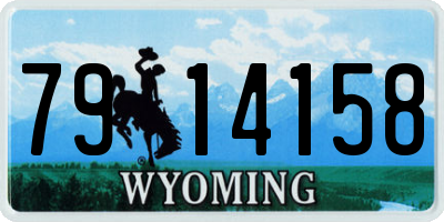 WY license plate 7914158