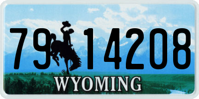 WY license plate 7914208
