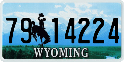 WY license plate 7914224