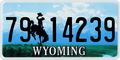 WY license plate 7914239