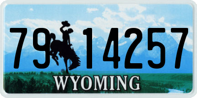 WY license plate 7914257