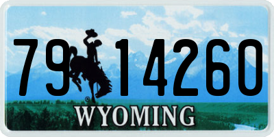 WY license plate 7914260