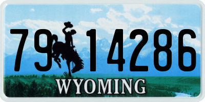 WY license plate 7914286