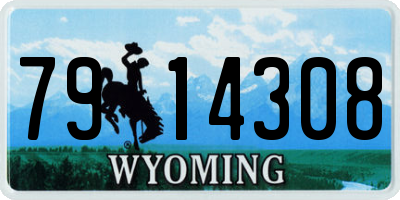 WY license plate 7914308