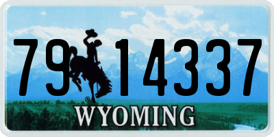 WY license plate 7914337