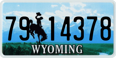 WY license plate 7914378