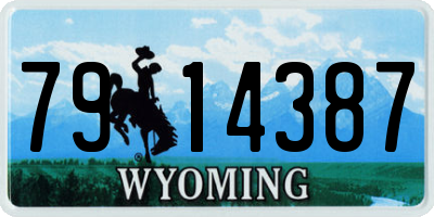 WY license plate 7914387