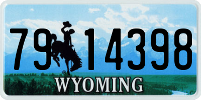 WY license plate 7914398