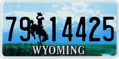 WY license plate 7914425