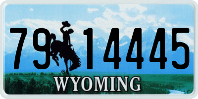 WY license plate 7914445